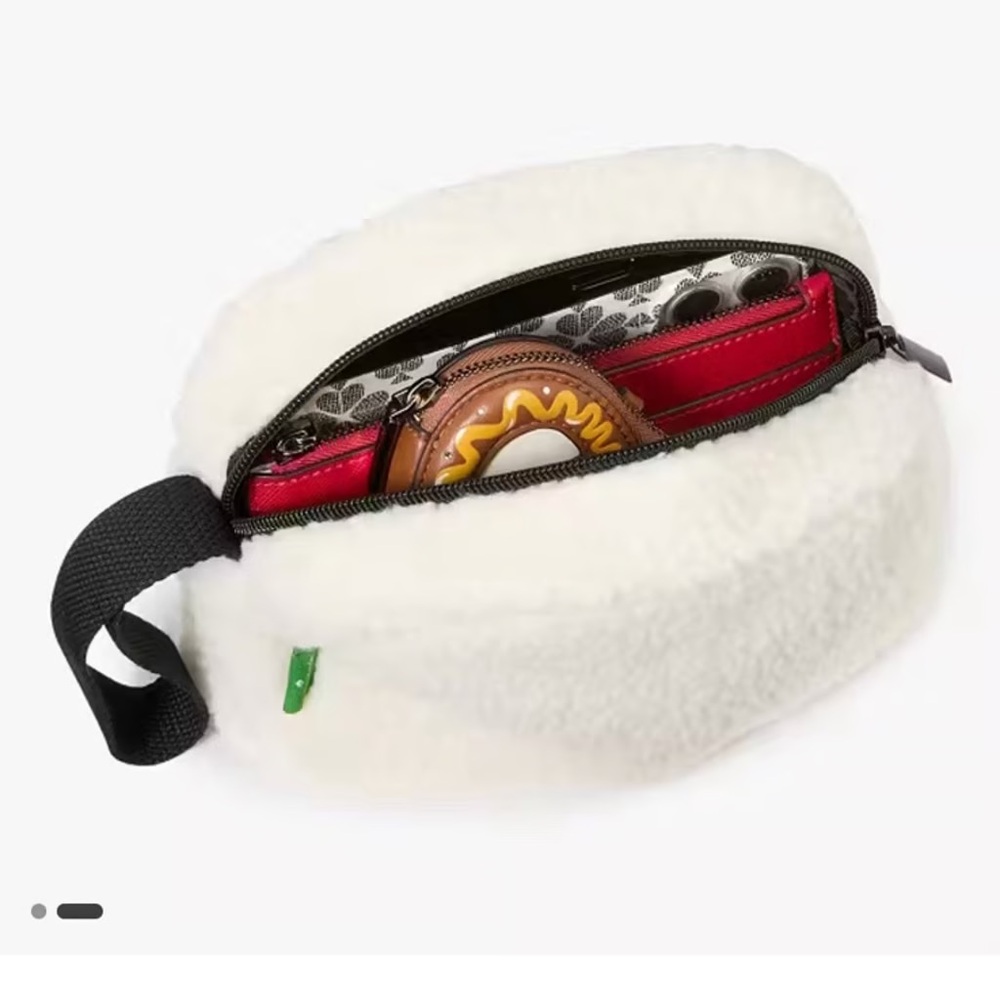Kate Spade Sherpa Pouch with Black Strap - Picture 2 of 7